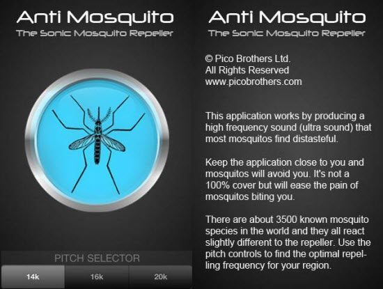 Ứng dụng đuổi muỗi trên thiết bị di động
