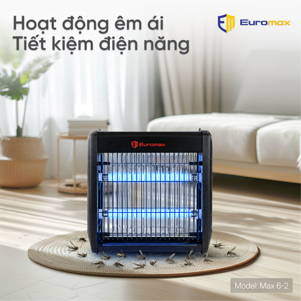 Đèn diệt côn trùng EUROMAX MAX 6-2 thiết kế nhôm nhựa ABS