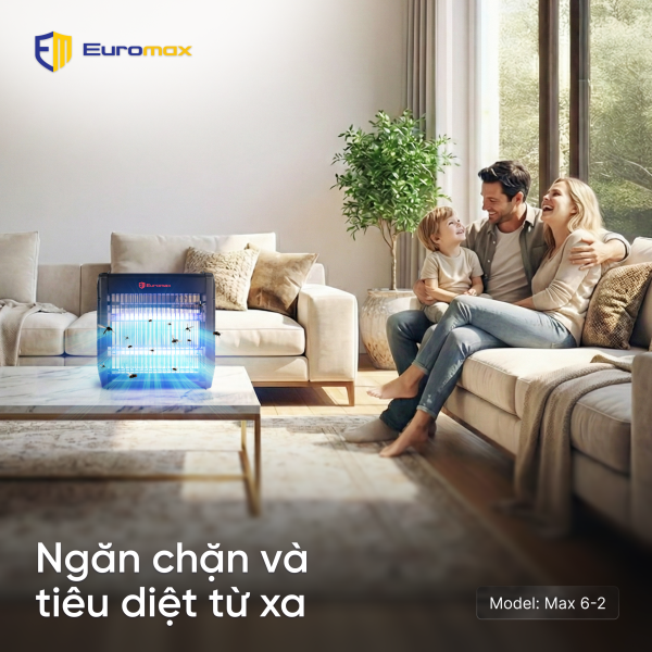 Đèn diệt côn trùng EUROMAX MAX 6-2 thiết kế nhôm nhựa ABS