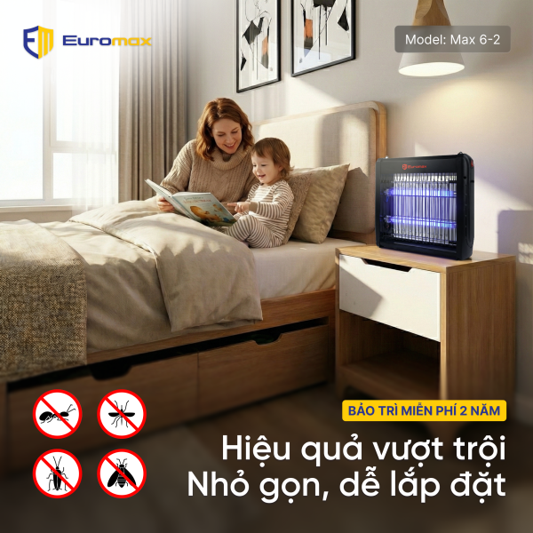 Cách lắp đặt đèn diệt côn trùng MAX 6-2 trong gia đình
