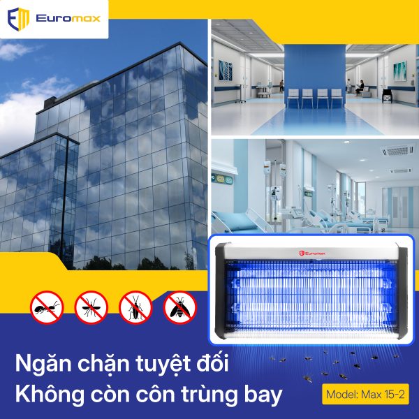 Đèn diệt côn trùng MAX 15-2 trong môi trường phòng sạch